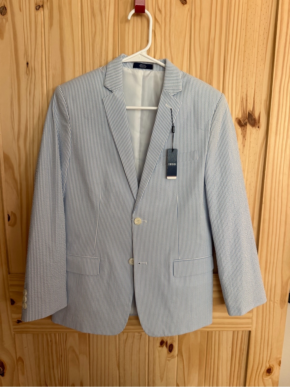 IZOD Boy’s Light Blue Seersucker Blazer